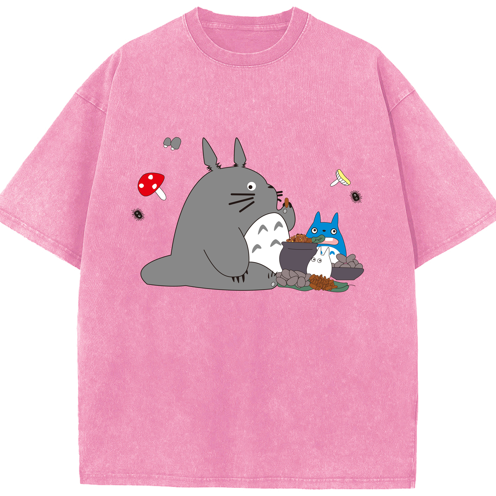 （画像用） となりのトトロ 草壁メイ 草壁サツキ My Neighbor Totoro Satsuki Kusakabe Mei Kusakabe 綿100% ヴィンテージ風 半袖Tシャツ（フロントプリント）